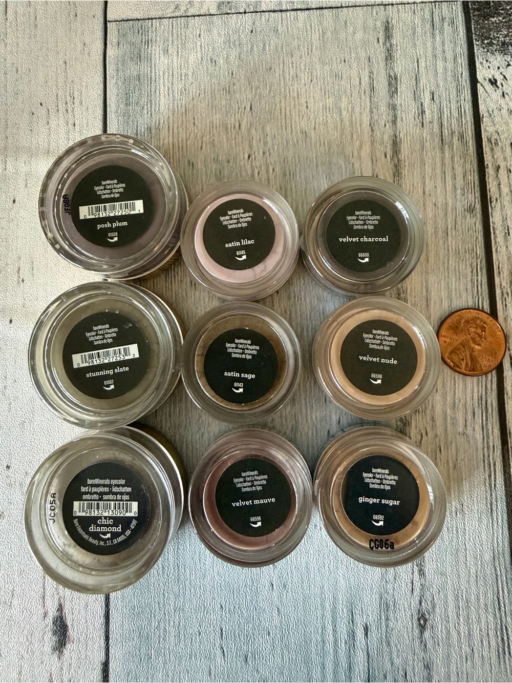 BareMinerals I.D Lot X9 Some Rare Eyeshadow, EyeColor Satin Velvet Sealed New